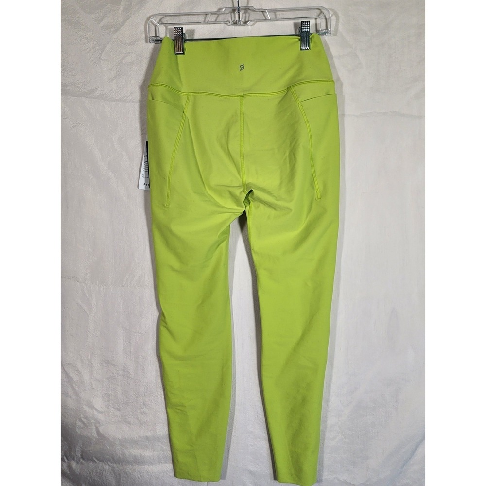 Peloton NWT Womens M Cadent High Rise Pocket Legging Neon Green Workout Pants - Picture 4 of 8